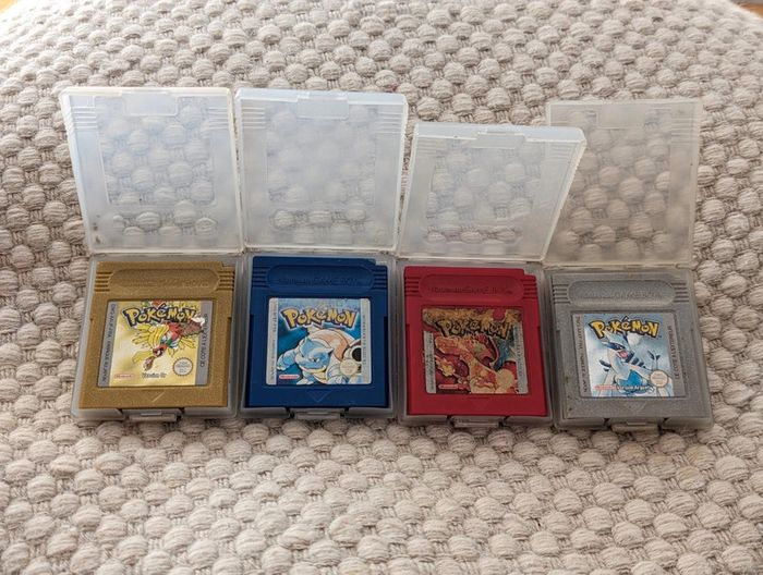 Lot 4 jeux Pokémon (Rouge, Bleue, Or et Argent) Nintendo GameBoy Fr Authentiques - photo numéro 3