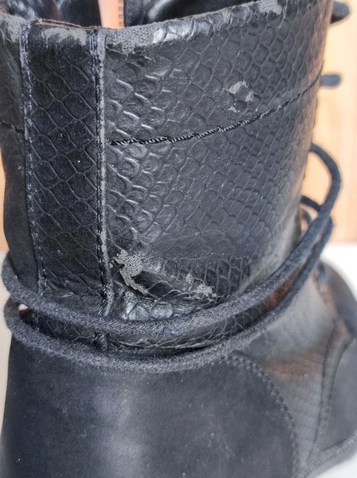 Bottines lacets noir daim / Merry Scott - 36 - photo numéro 8