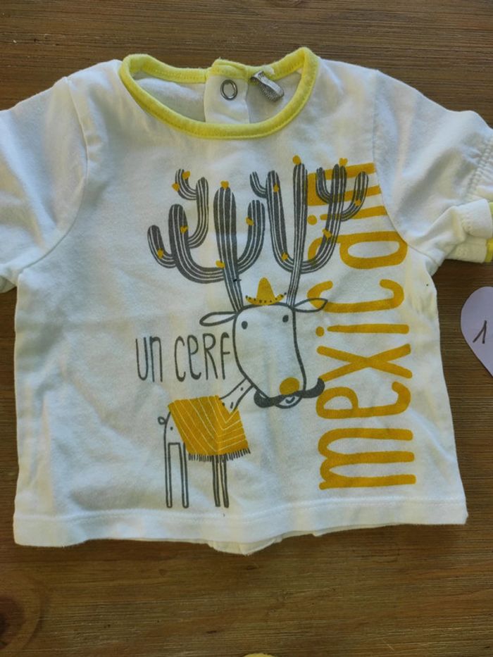 Ensemble gilet et t-shirt mixte 1 mois - photo numéro 2