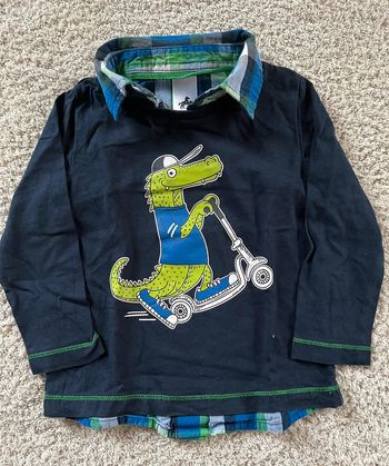 Teeshirt chemise manches longues crocodiles Palomino taille 2 ans