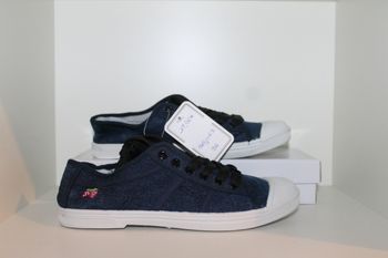 baskets tennis en toile bleue 36