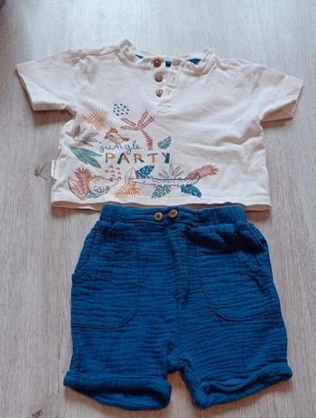 Ensemble Petit Béguin coton 9 mois très bon état 