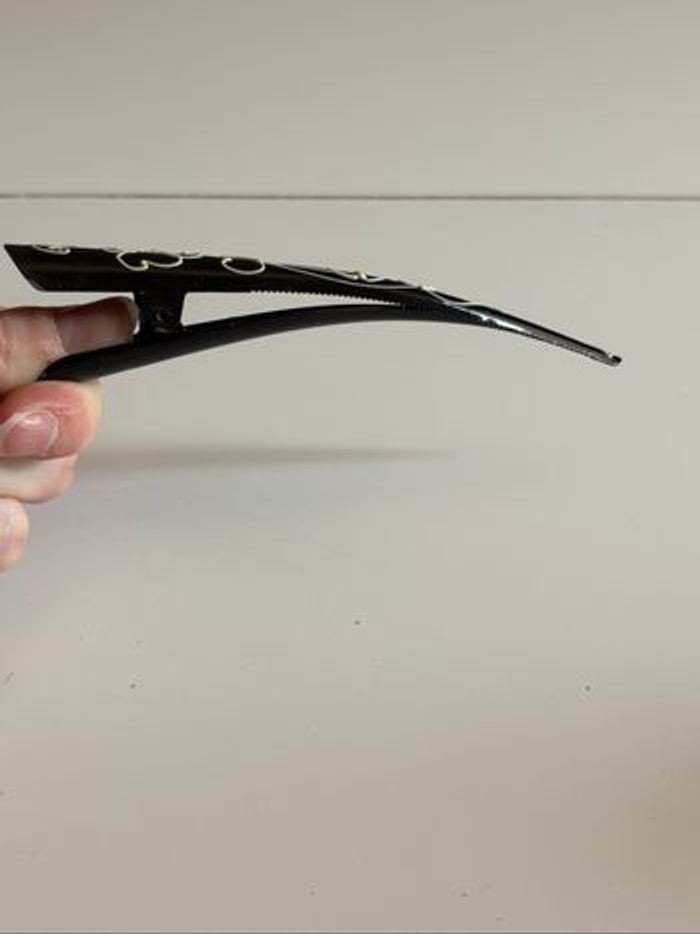 Pince à bec métallique noir à motifs blanc - photo numéro 3