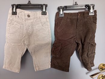 Lot pantalon velours 6 mois