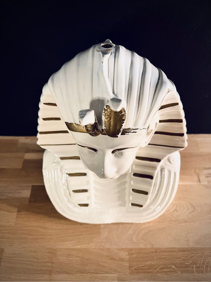 Buste de pharaon Egypte en céramique - photo numéro 5