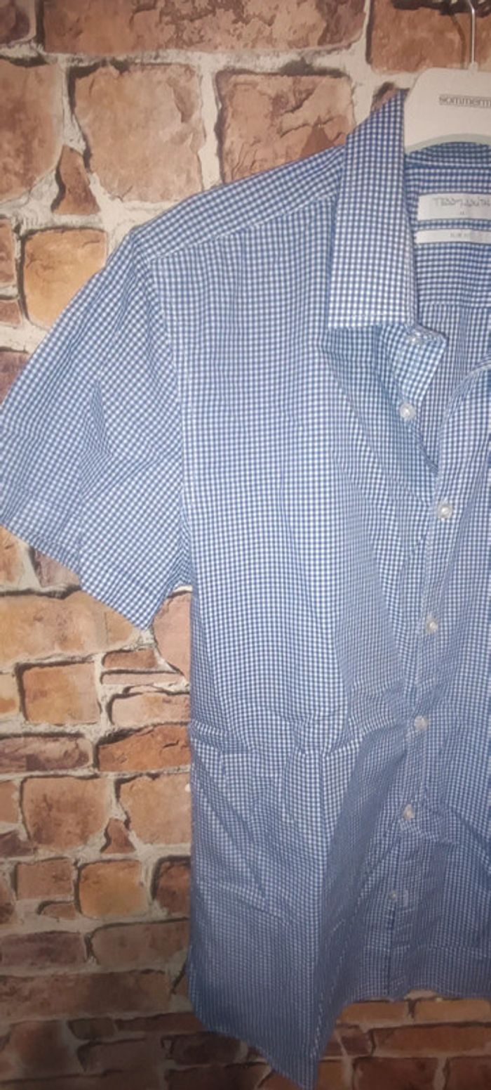 Chemise petit carreaux bleu Teddy Smith - photo numéro 3