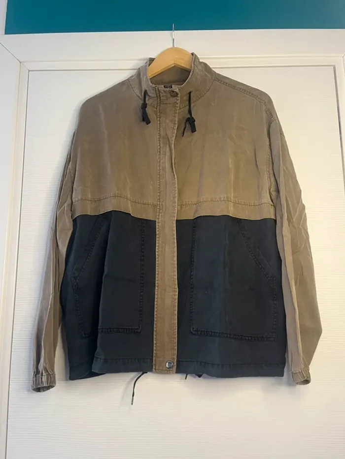🔹 Veste Légère Kaki & Noir – Gémo 🔹 - photo numéro 3