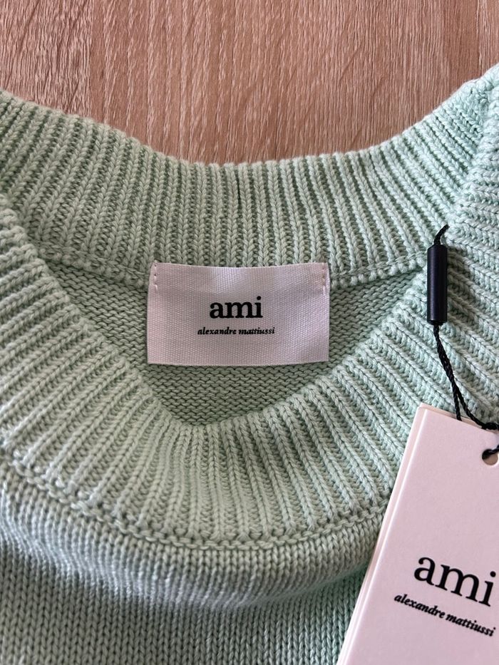 Pull Ami Paris Vert - photo numéro 2