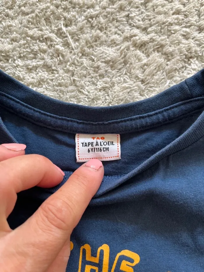 Teeshirt manches longues bleu marine taille 6 ans marque Tape à l’œil - photo numéro 3