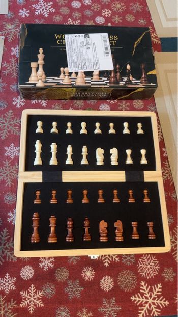 Jeu d'échecs magnétique 29 cm bois