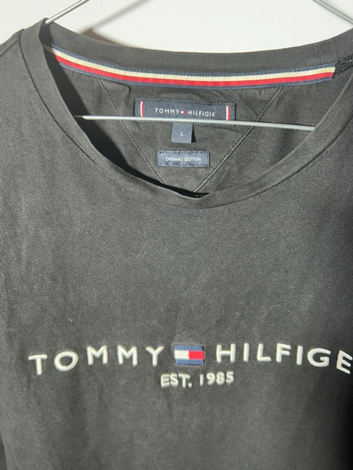 Teeshirt noir Tommy Hilfiger homme - photo numéro 3