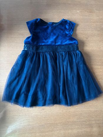 Robe velours bleu