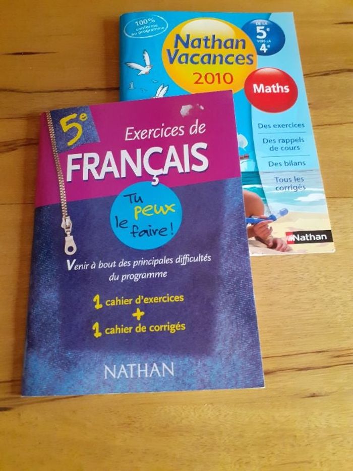 Lot de 2 cahiers d'exercices 5e