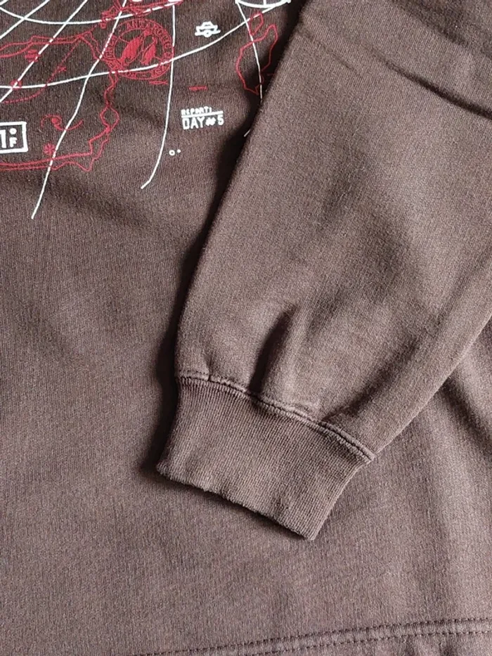 Sweat marron molletonné - photo numéro 5