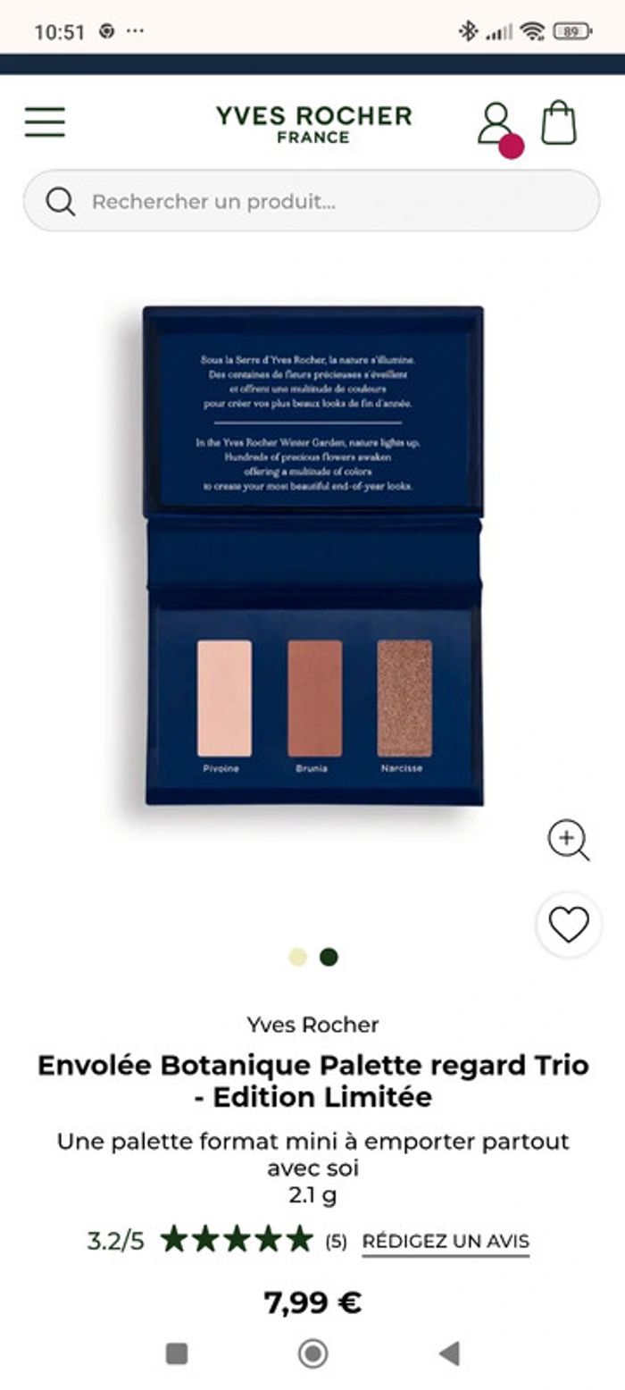 Lots de 3 fards à paupières et 1 palette - photo numéro 4