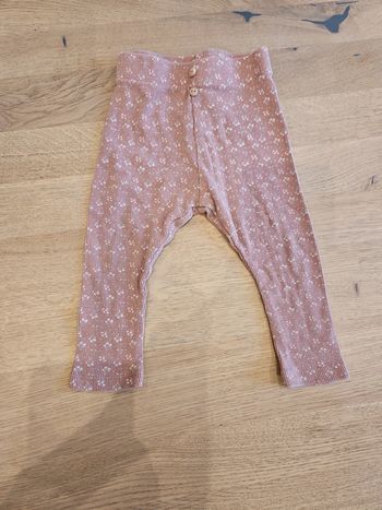 Legging fleuri côtelé