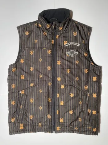 Quiksilver Puffer vest doudoune sans manches black brown Mens L