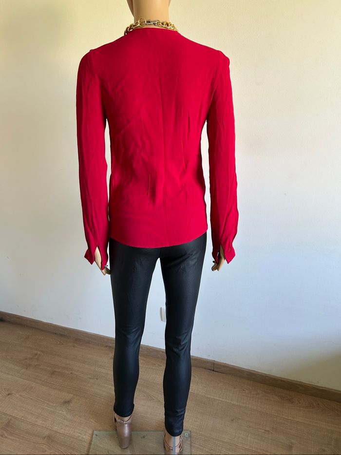 Blouse rouge à manches longues Morgan taille 34 comme neuve - photo numéro 6