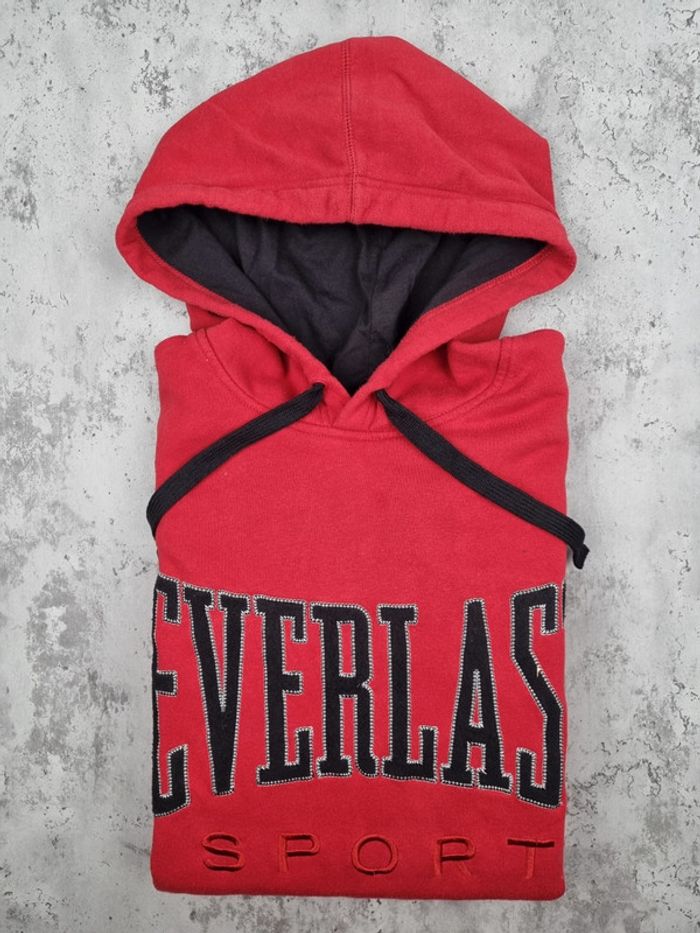 Pull à capuche Everlast rouge – Taille XXL Homme (mesures en photos) - photo numéro 2