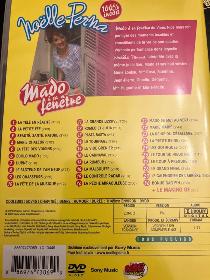 Coffret 2 DVD. Noëlle Perna. Mado la Niçoise. - photo numéro 7