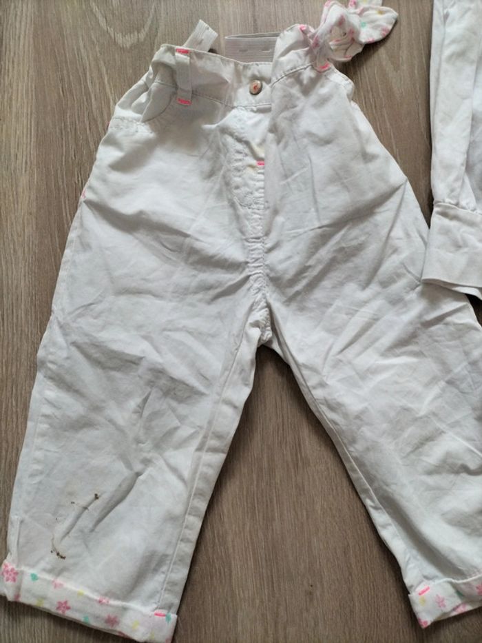 2 pantalons blancs été - photo numéro 3