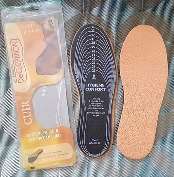 Semelles en cuir chaussures taille 25 à 34