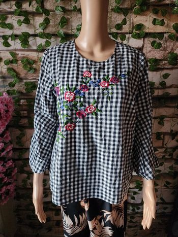 🌸Blouse a carreaux floral Pimkie Taille 40🌸