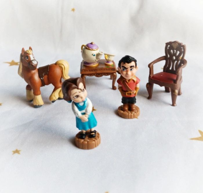 Figurine figure figura animator animator's Disney belle bête beauty beast princesse little doll