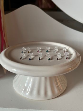 Lot piercings labret lèvres strass couleurs différentes jamais portés 💎