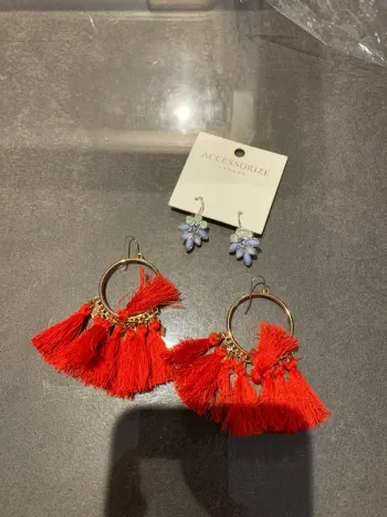 Lot de 2 paires de boucles d oreilles femme