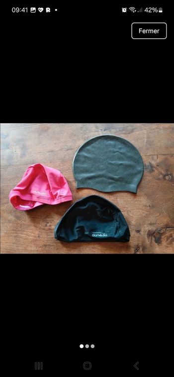 Lot de 3 bonnet de bain 