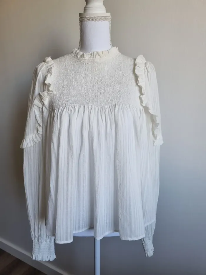 Blouse blanche fluide