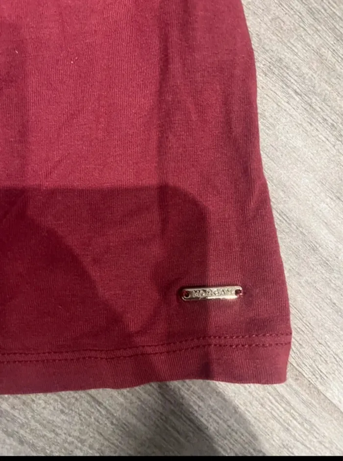 Haut MC bordeau Morgan taille S - photo numéro 2