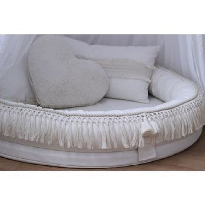 Tapis rond de jeu Boho vanilla 110cm En excellent état comme neuf - photo numéro 3