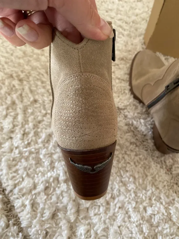 Bottine en nubuck beige taupe Zadig et voltaire - photo numéro 10