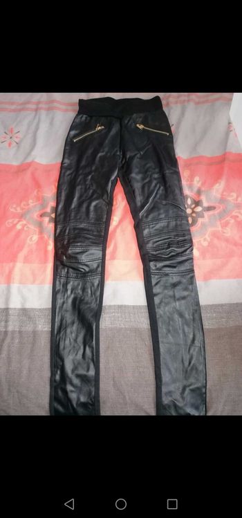 Pantalon bi matiere