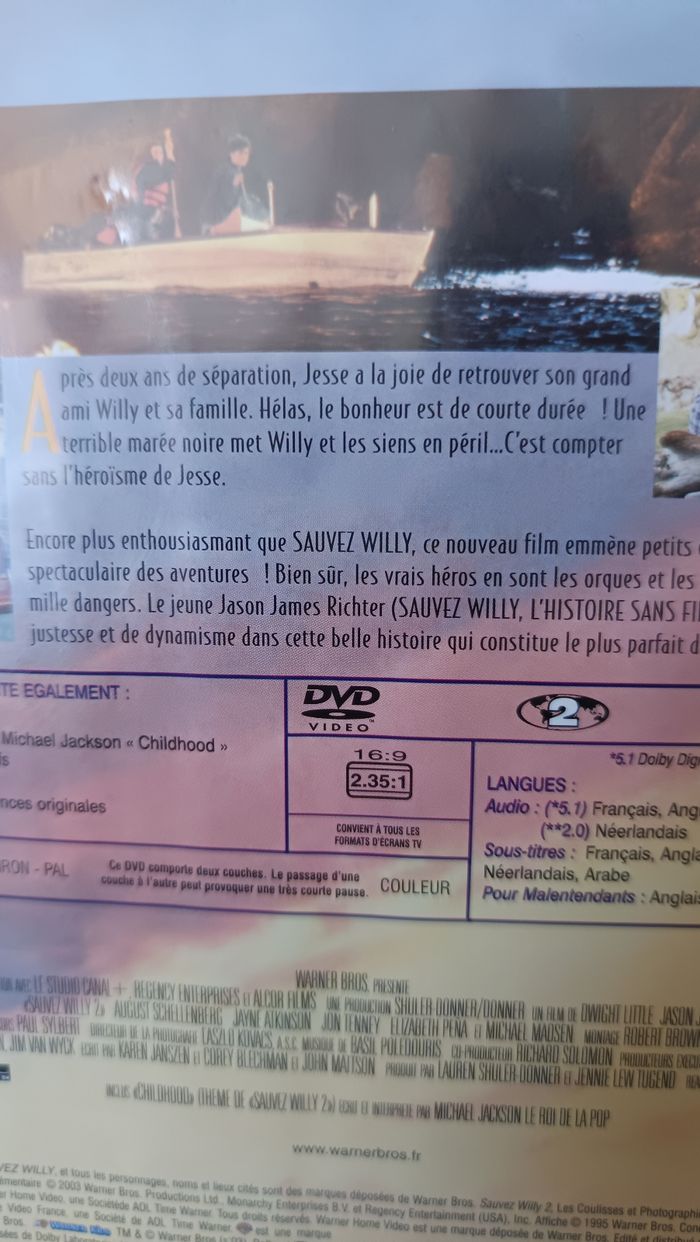 Dvd Sauvez Willy 2 - photo numéro 3