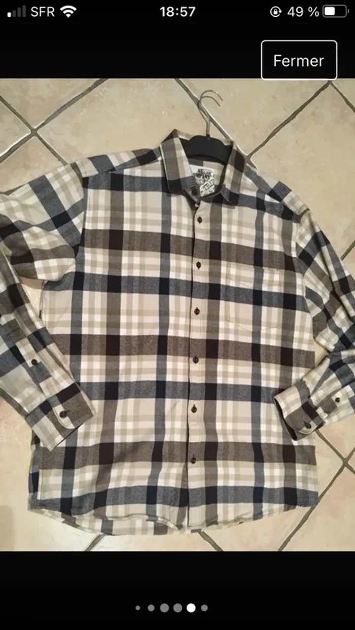 Magnifique chemise homme en L toute douce toute chaude excellent état de la boutique Armand Thiery - photo numéro 5