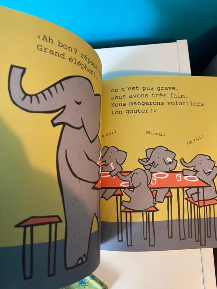 Livre école des loisirs attends petit éléphant - photo numéro 3