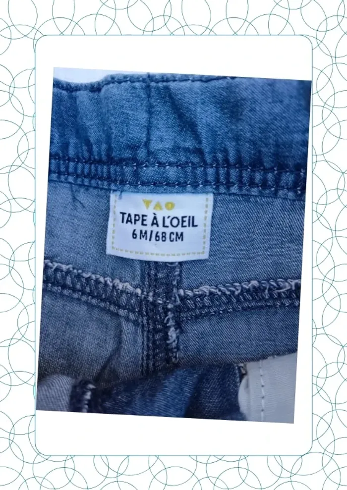 Short en jean 6 mois Tape à l'oeil - photo numéro 2