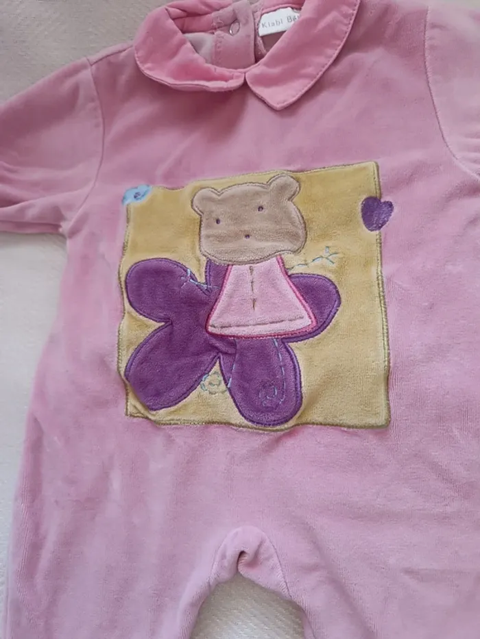 đ jolie pyjama rose avec col taille 1 mois Kiabi đ - photo numĂ©ro 2
