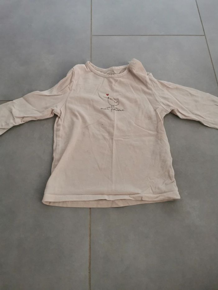 Tee-shirt manche longue kiabi 24 mois