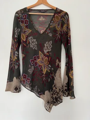 Blouse imprimé et asymétrique femme