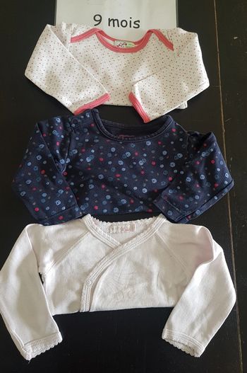 Lot 3 bodys manches longues