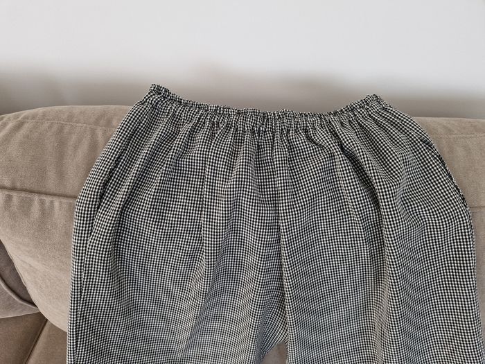 Pantalon à carreaux blanc et noir - photo numéro 2
