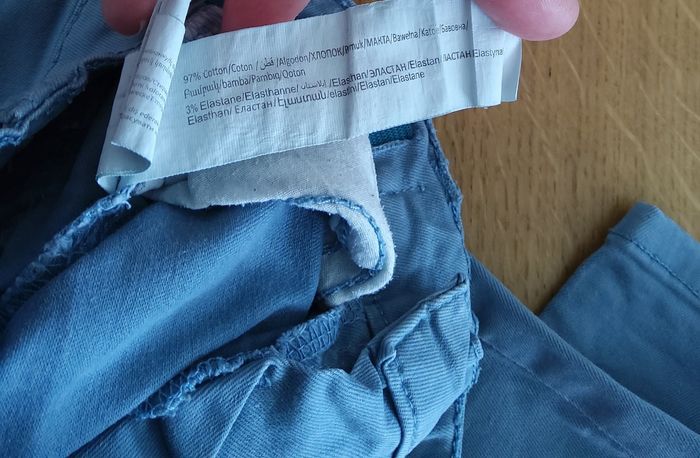 Pantalon slim gris bleu Tape A L'œil 12 mois - photo numéro 4