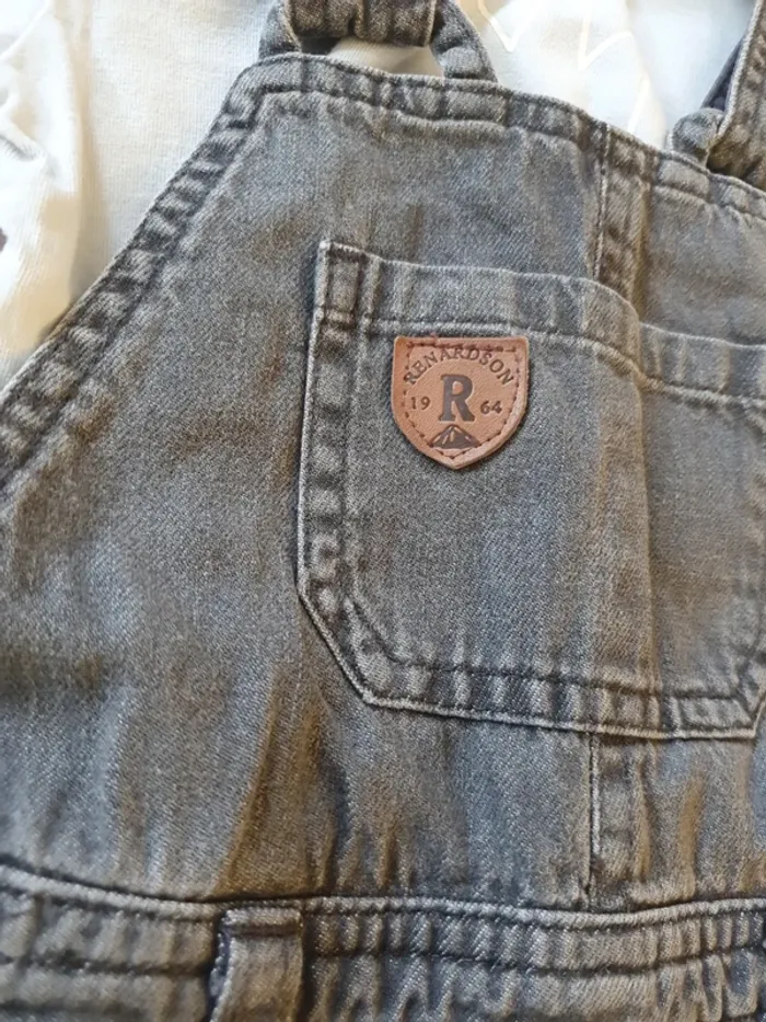 Salopette en jeans gris - photo numéro 2
