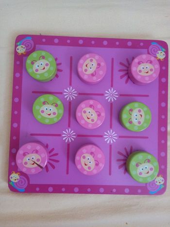 Jeu de société en bois jeu du morpion