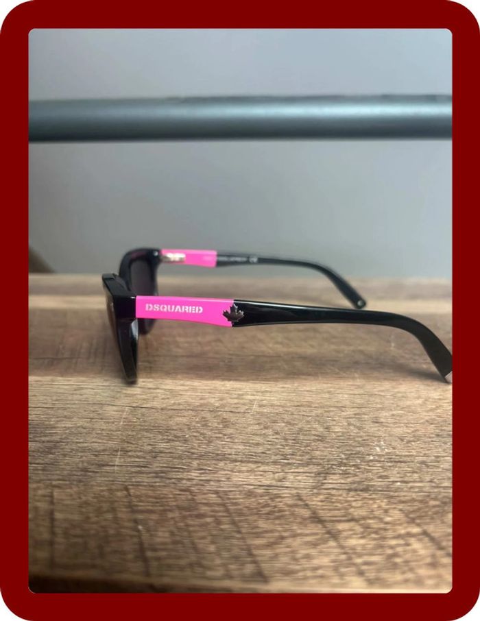 Lunette de soleil Dsquared2 taille unique rose et noir - photo numéro 2