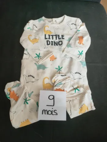 Pyjama grenouillère garçon 9 mois Kiabi